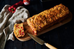 cake poivron et jambon de Bayonne