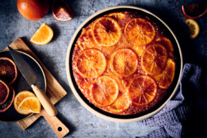 gâteau renversé à l'orange sanguine