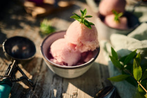 Sorbet pêches verveine